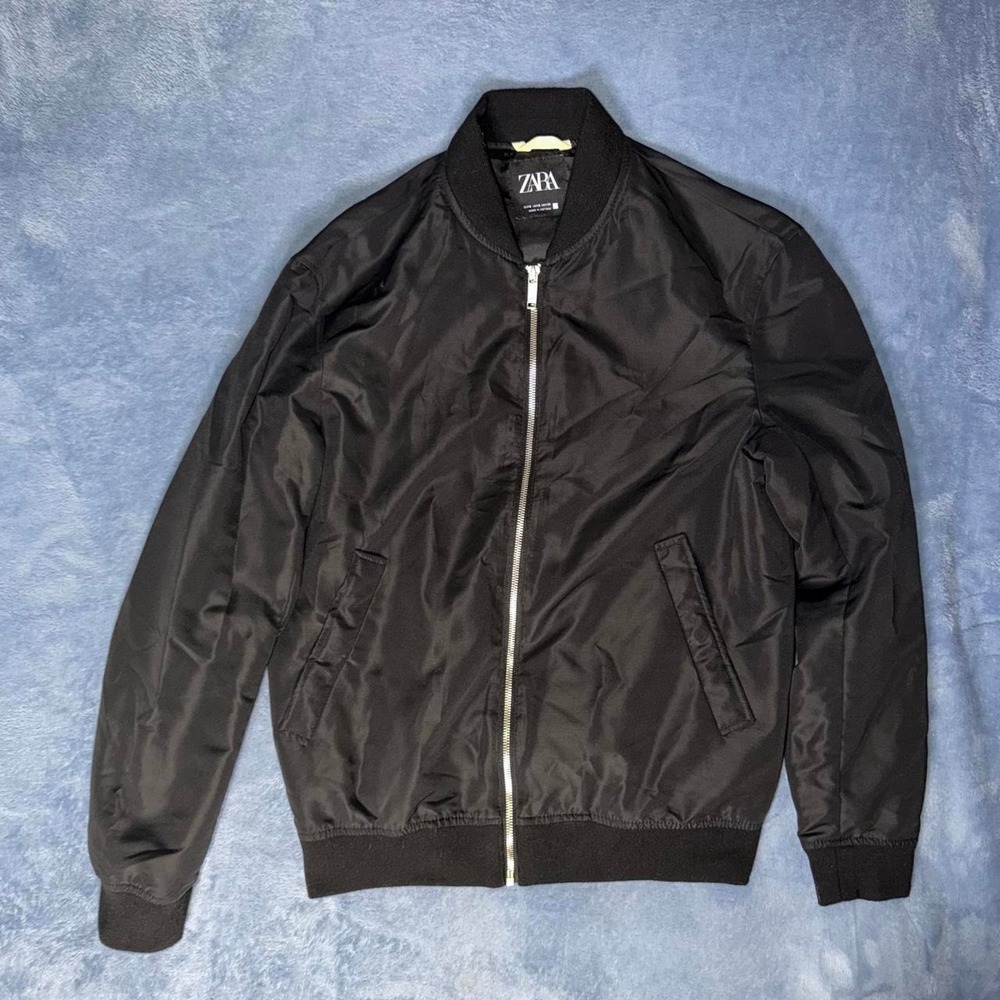 Zara Black Bomber Jacket